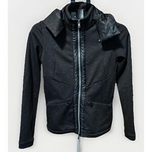 Kjus Womens XS Rime Jacket With Puffer Hood Stretch Full Zip Fleece Lined